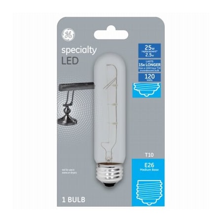 GE 3W T10 CLR LED Bulb